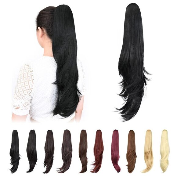 ponytail extension,24" claw clip hair extensions ponytail Long straight Hair Ext - Picture 9 of 9